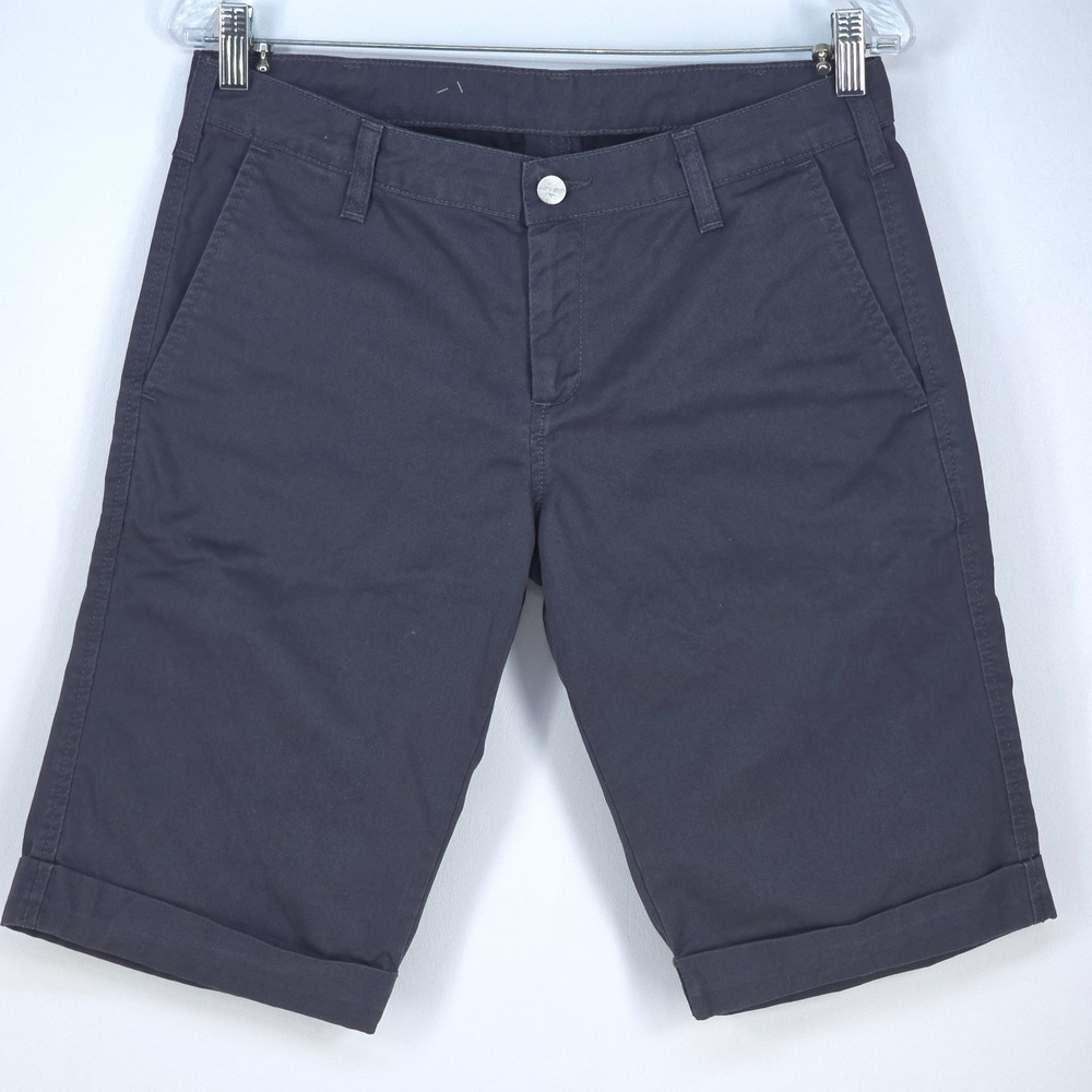 Carhartt WIP Presenter Bermuda Shorts Men's 30x11 Gray Cotton Casual Preppy Work